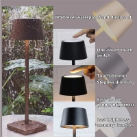 Cordless restaurant table LED lamp for indoor and outdoor