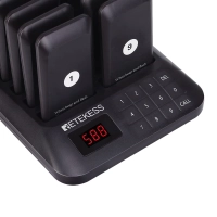 10 vibrating pagers for restaurants + charging base, for fast food, sound signal