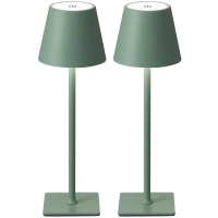 Stolna lampa za restorane, ZELENA, s baterijom, punjiva, 3600 mAh