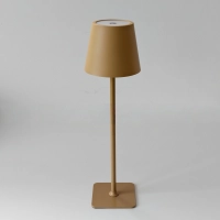 Table lamp for restaurants, BEIGE, with battery, rechargeable, 3600 mAh