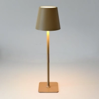 Table lamp for restaurants, BEIGE, with battery, rechargeable, 3600 mAh