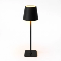 Table lamp for restaurants, BLACK, with battery, rechargeable, 3600 mAh