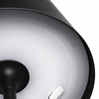 Table lamp for restaurants, BLACK, with battery, rechargeable, 3600 mAh