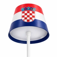 Table lamp for restaurants, CROATIA FLAG design, rechargeable, 3600 mAh battery