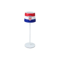 Stolna svjetiljka za restorane, motiv HRVATSKE ZASTAVE, punjiva, baterija 3600 mAh