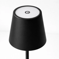 Table lamp for restaurants, BLACK, with battery, rechargeable, 3600 mAh