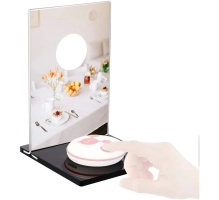 Advertising base for call waiter button