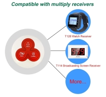 Wireless waiter call button with 3 buttons