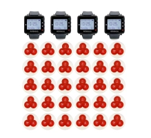 4 pcs watch receiver + 30 pcs waiter call buttons