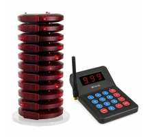 Restaurant pager system bundle - keypad + 10 vibrating/flashing pagers