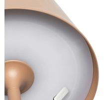 Table lamp for restaurants, BEIGE, with battery, rechargeable, 3600 mAh