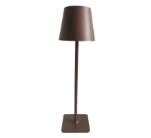 Table lamp for restaurants, BROWN, with battery, rechargeable, 3600 mAh