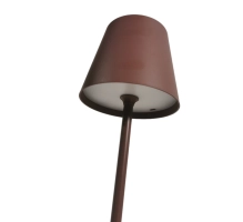Table lamp for restaurants, BROWN, with battery, rechargeable, 3600 mAh
