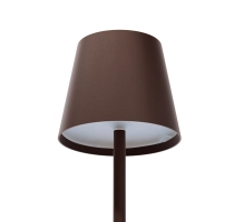 Table lamp for restaurants, BROWN, with battery, rechargeable, 3600 mAh