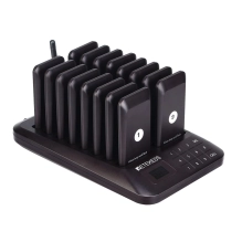 10 vibrating pagers for restaurants + charging base, for fast food, sound signal