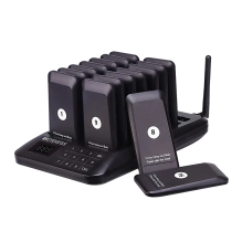 10 vibrating pagers for restaurants + charging base, for fast food, sound signal