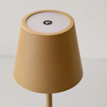 Table lamp for restaurants, BEIGE, with battery, rechargeable, 3600 mAh