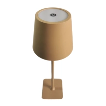 Table lamp for restaurants, BEIGE, with battery, rechargeable, 3600 mAh