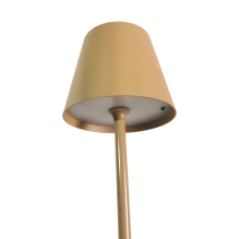 Table lamp for restaurants, BEIGE, with battery, rechargeable, 3600 mAh