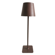 Table lamp for restaurants, BROWN, with battery, rechargeable, 3600 mAh