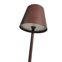 Table lamp for restaurants, BROWN, with battery, rechargeable, 3600 mAh