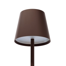 Table lamp for restaurants, BROWN, with battery, rechargeable, 3600 mAh