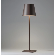 Table lamp for restaurants, BROWN, with battery, rechargeable, 3600 mAh