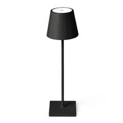 Stolna lampa za restorane, CRNA, s baterijom, punjiva, 3600 mAh