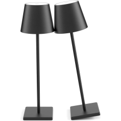 Lampe de table pour restaurants, NOIRE, avec batterie, rechargeable, 3600 mAh