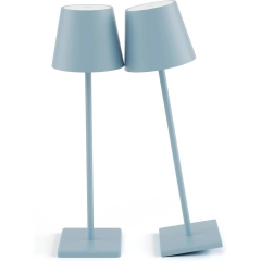 Lampe de table pour restaurants, BLEUE, avec batterie, rechargeable, 3600 mAh