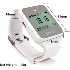 Récepteur d'Appel de Serveur Sans Fil Blanc (support multi-langue)