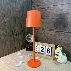 Stolna lampa za restorane, NARANČASTA, s baterijom, punjiva, 3600 mAh