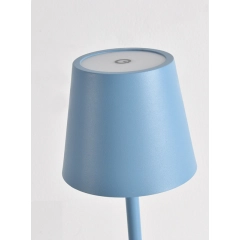 Stolna lampa za restorane, PLAVA, s baterijom, punjiva, 3600 mAh