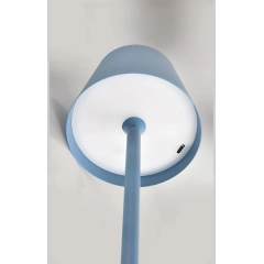 Stolna lampa za restorane, PLAVA, s baterijom, punjiva, 3600 mAh