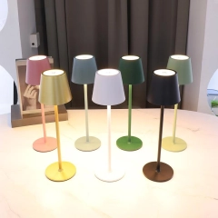 Stolna lampa za restorane, ZELENA, s baterijom, punjiva, 3600 mAh