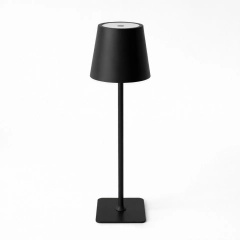 Table lamp for restaurants, BLACK, with battery, rechargeable, 3600 mAh