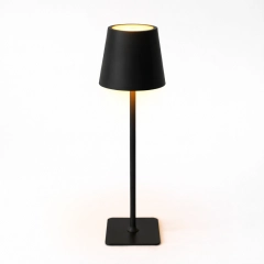 Table lamp for restaurants, BLACK, with battery, rechargeable, 3600 mAh