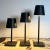 Lampe de table pour restaurants, NOIRE, avec batterie, rechargeable, 3600 mAh