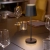 Lampe de table pour restaurants, NOIRE, avec batterie, rechargeable, 3600 mAh