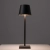 Lampe de table pour restaurants, NOIRE, avec batterie, rechargeable, 3600 mAh