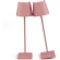 Table lamp for restaurants, PINK, with battery, rechargeable, 3600 mAh
