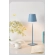 Table lamp for restaurants, BLUE, with battery, rechargeable, 3600 mAh