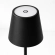 Table lamp for restaurants, BLACK, with battery, rechargeable, 3600 mAh