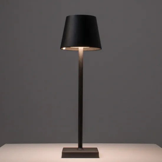 Lampada da tavolo per ristoranti, NERA, con batteria, ricaricabile, 3600 mAh
