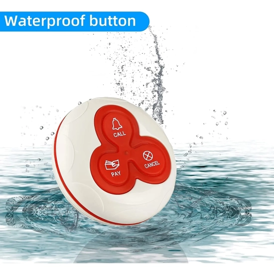 Wireless waiter call button with 3 buttons