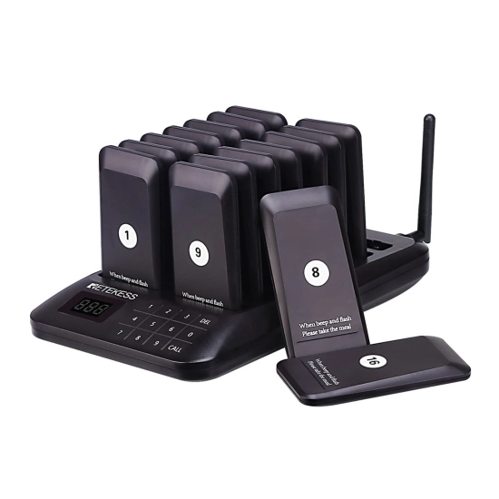 10 pagers vibrants pour restaurants + station de charge, pour fast food, signal sonore