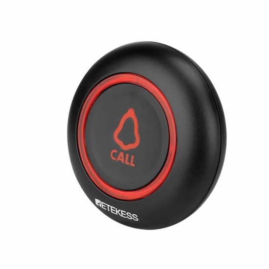 Wireless Black/Red One-Key Call Button