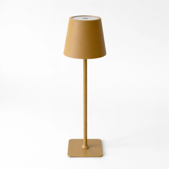 Table lamp for restaurants, BEIGE, with battery, rechargeable, 3600 mAh