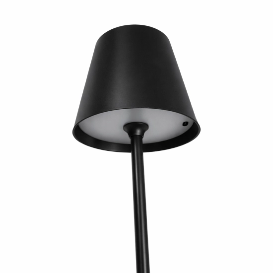 Table lamp for restaurants, BLACK, with battery, rechargeable, 3600 mAh
