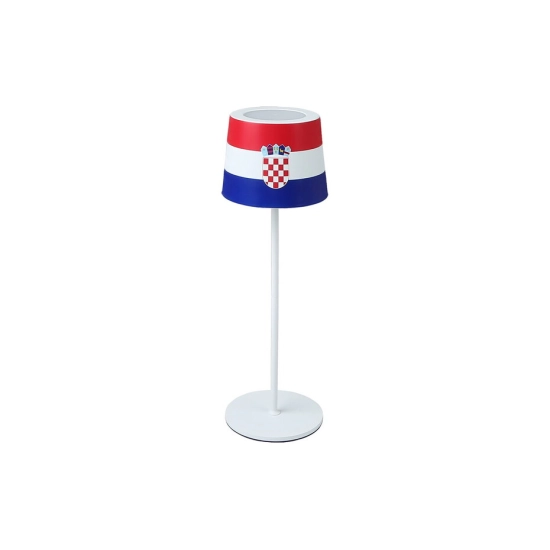 Table lamp for restaurants, CROATIA FLAG design, rechargeable, 3600 mAh battery